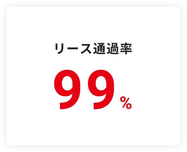 リース通過率 99%