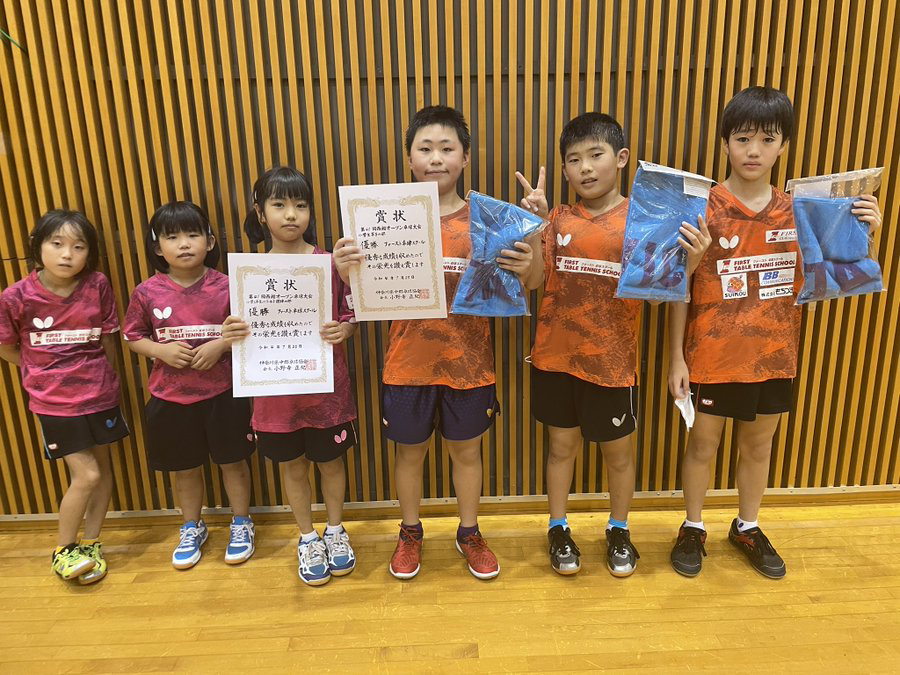 西湘オープン小学生団体戦　男女アベック優勝☆